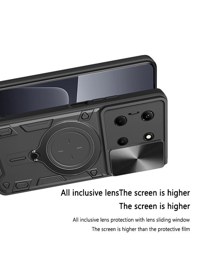 X-level Infinix Note 30 4G Case Cover with Slide Camera Lens Cover [Metal Ring Holder Stand] [Support Magnetic] [TPU PC Dual Layer] Heavy Duty Shockproof Phone Case Cover for Infinix Note 30 4G  - Image 2