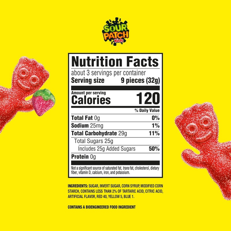 SOUR PATCH KIDS Strawberry Soft & Chewy Candy - Bulk Pack of 12 Bags (3.6 oz each) - Image 2