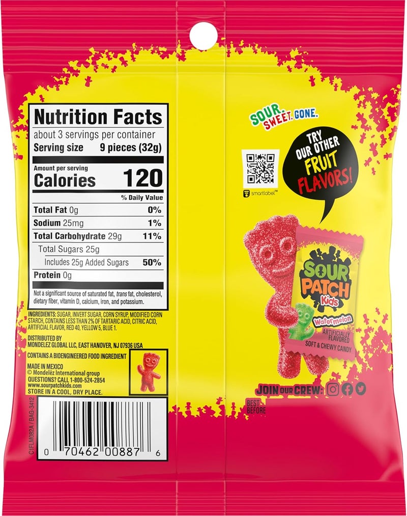 SOUR PATCH KIDS Strawberry Soft & Chewy Candy - Bulk Pack of 12 Bags (3.6 oz each) - Image 3