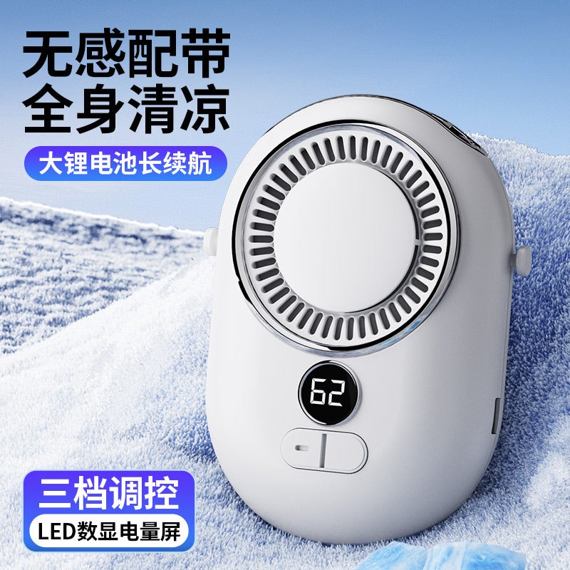 Hanging Neck Small Fan Outdoor Camping Portable Usb Handheld Small Fan Office Desktop Fan - Image 5