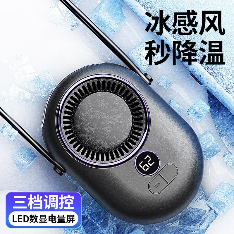 Hanging Neck Small Fan Outdoor Camping Portable Usb Handheld Small Fan Office Desktop Fan - Image 4