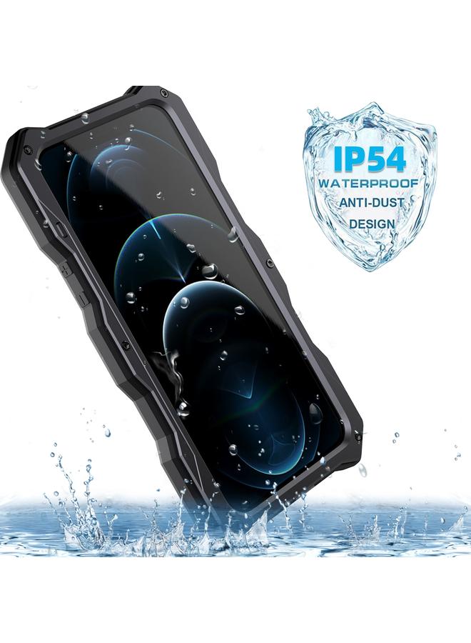 Zaboon Case For iPhone 12 / 12 Pro Metal + Silicone Sliding Camshield Holder Phone Case - Image 4