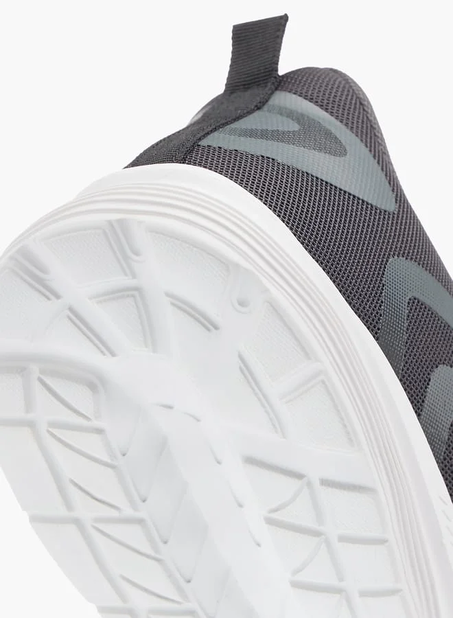 Oaklan by Shoexpress Men Logo Print Sports Shoes with Lace-up Closure