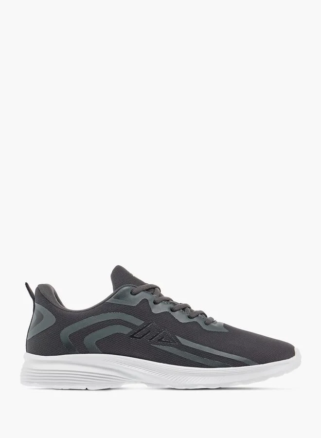 Oaklan by Shoexpress Men Logo Print Sports Shoes with Lace-up Closure