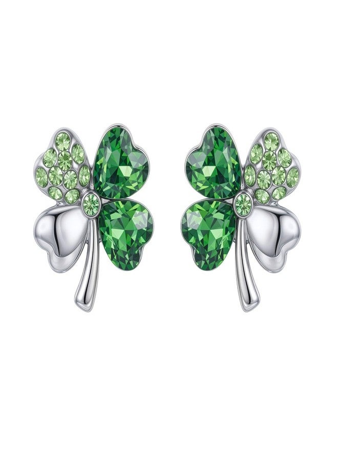 HighSpark St. Patrick's Day Earrings for Women | Irish Shamrock Crystal Earrings | Irish Jewelry - Lovely Gift - Image 1