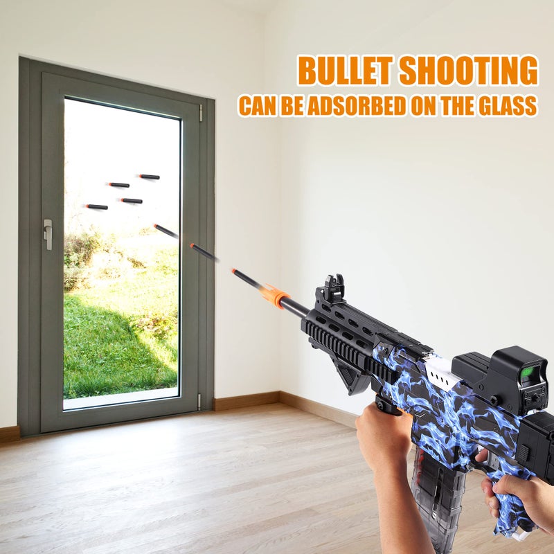 COOLFOX Electric Automatic Toy Gun for Toy Guns Sniper Soft Bullets [Shoot Faster] Burst Soft Bullets Toy Gun for Boys,Toy Foam Blasters & Guns with 100 Toy Sniper Darts for Kids (Blue) - Image 3