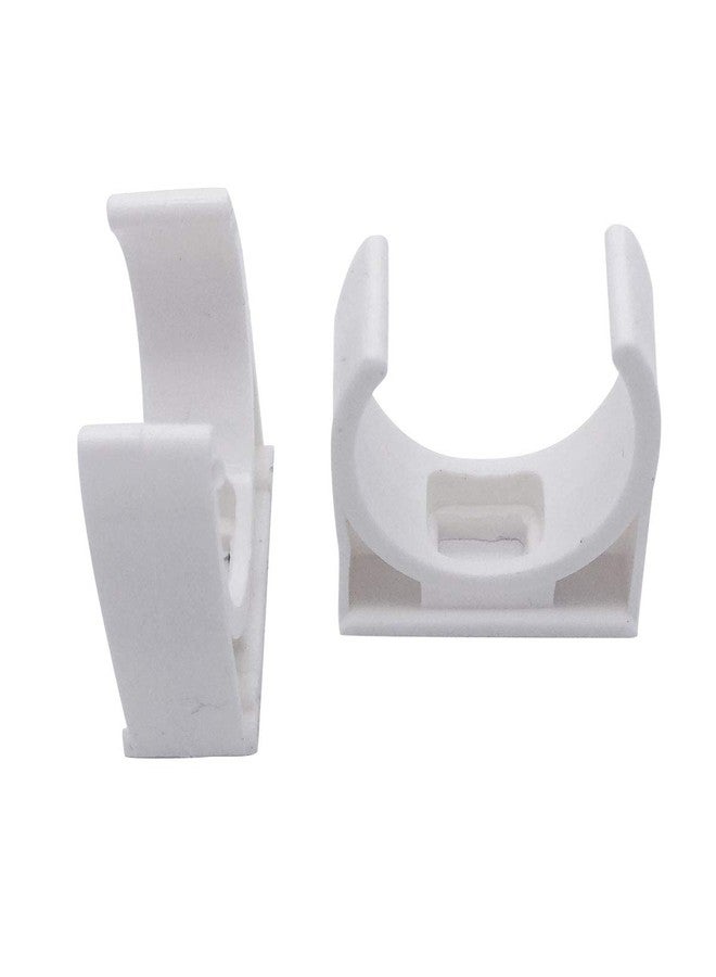 NGe 1 Inch(25mm) Dia PVC U Shaped Pipe Fitting Clamps Clips Water Tube Holder for Water Supply White 50pcs(25mm) - Image 3