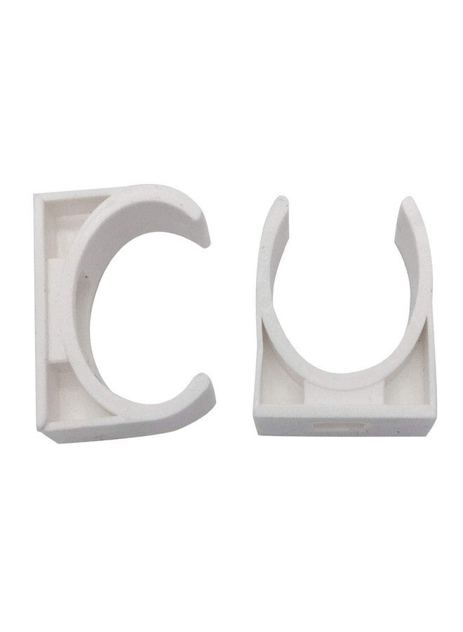 NGe 1 Inch(25mm) Dia PVC U Shaped Pipe Fitting Clamps Clips Water Tube Holder for Water Supply White 50pcs(25mm) - Image 1