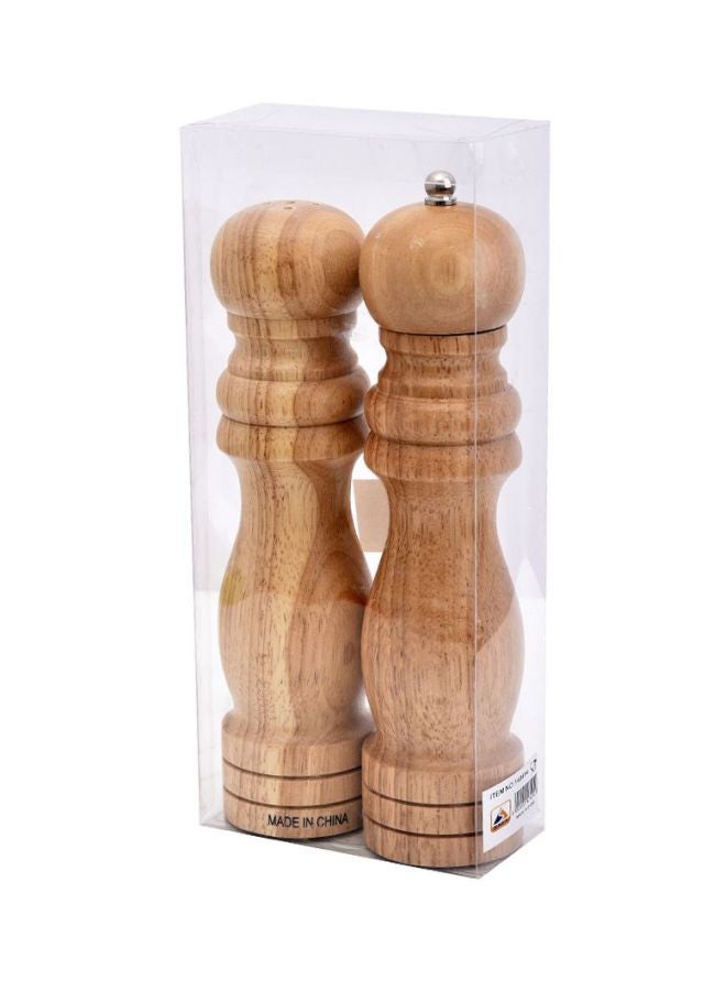 2-Piece Salt And Pepper Mills Brown 200ml