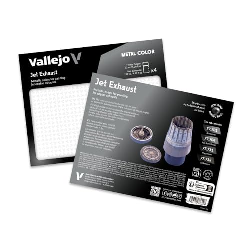 Vallejo - Jet Exhaust Set | Metal Color | Faithfully Reproduce Different Metallic Finishes | Contains 4 Bottles x 32 ml (1.08 fl.oz.) - Image 2