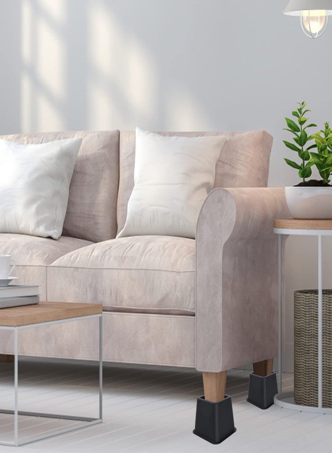 BTSD-home Bed Risers 3 inch Heavy Duty Furniture Risers for Dorm Sofa Couch Great for Under Bed Storage Set of 4 - Image 4