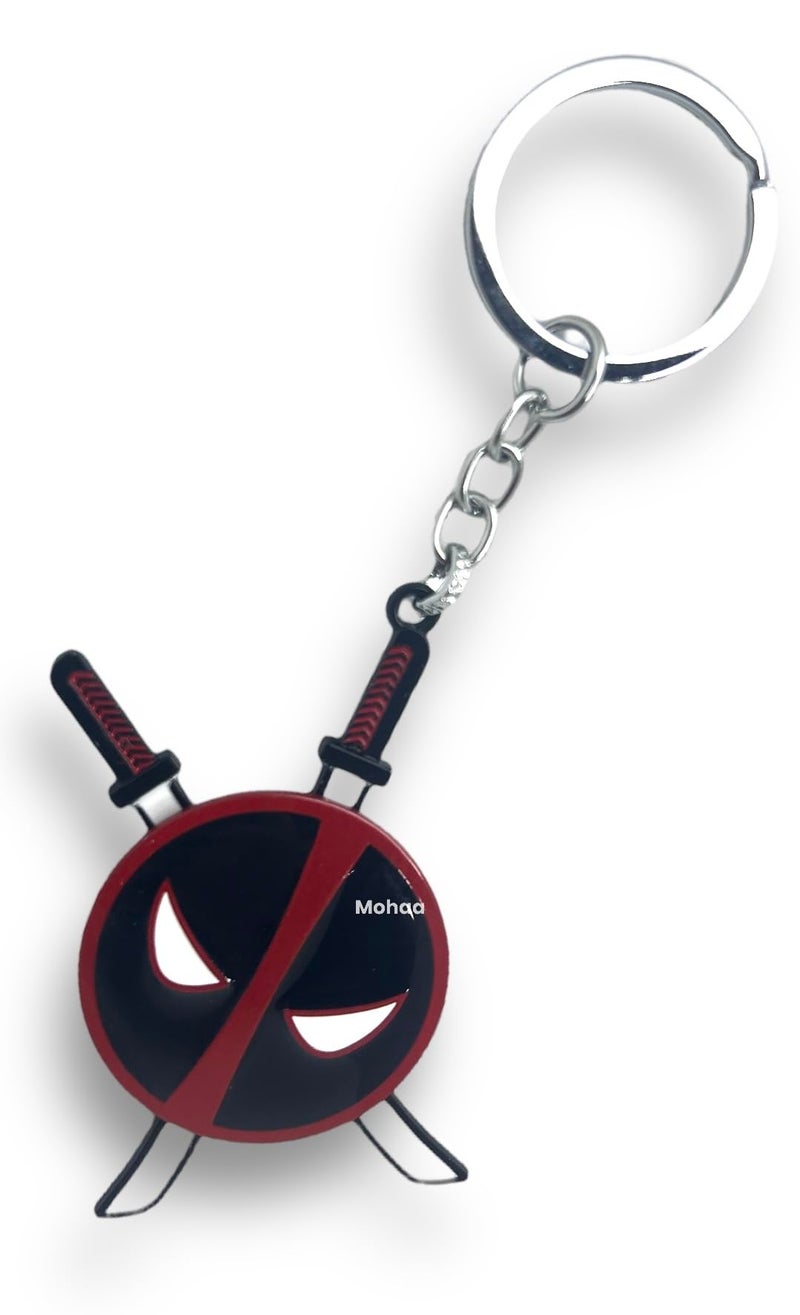 mohaa Red Mask Metal Keychain – Premium Collectible Keyring & Durable Key Holder for Bike, Car, Scooty, Backpack & Bags – Unique Gift Accessory for Men, Boys, Girls, Friends & Family - Image 1