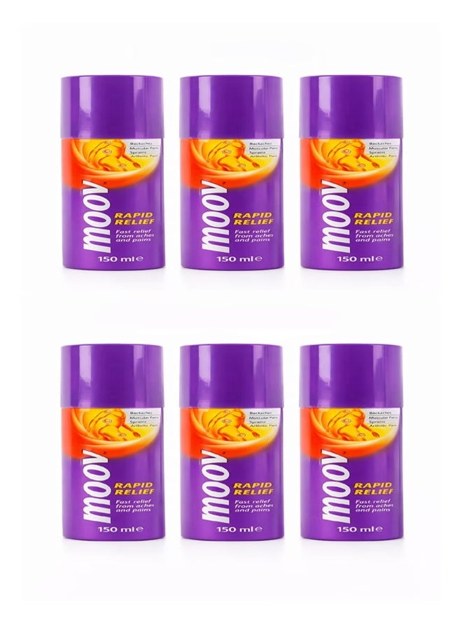 Moov Rapid Pain Relief Spray - 6X150ml - Image 1