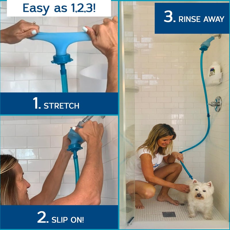 Rinseroo Shower Hose: Slip-On, No-Install Attachment for Shower Cleaning, Babies, and Hair, Detachable 6 Foot Shower Hose, Fits Showerheads/Sinks up to 4" - Image 4