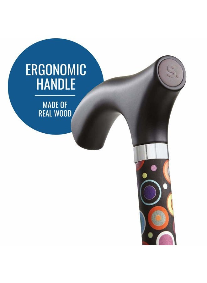 Switch Sticks Aluminum Adjustable Folding Cane and Walking Stick collapses and adjusts from 32 to 37 inches, Gold - Image 3