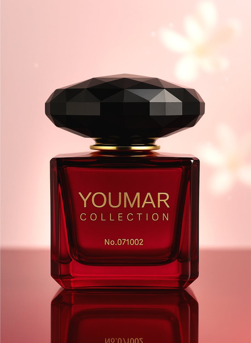 يومار عطر فاخر للنساء من مجموعة يومار رقم 1002 | عطر نسائي يدوم طويلاً برائحة منعشة وحلوة ومسكية مع لمسة من جوز الهند والأناقة البودرية | أفضل عطر للنساء 100 مل - Image 1