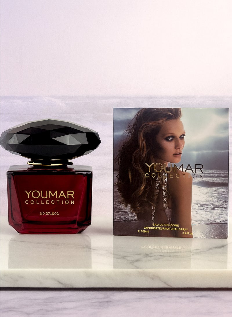 يومار عطر فاخر للنساء من مجموعة يومار رقم 1002 | عطر نسائي يدوم طويلاً برائحة منعشة وحلوة ومسكية مع لمسة من جوز الهند والأناقة البودرية | أفضل عطر للنساء 100 مل - Image 2