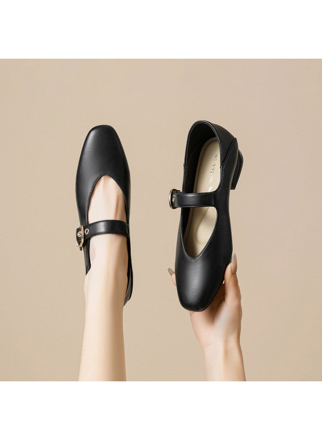 RED DRAGONFLY Spring 2026 New Arrival One-buckle Mary Jane Shoes Women's Two-way Wear Shallow Vocation Flat Shoes - Image 2