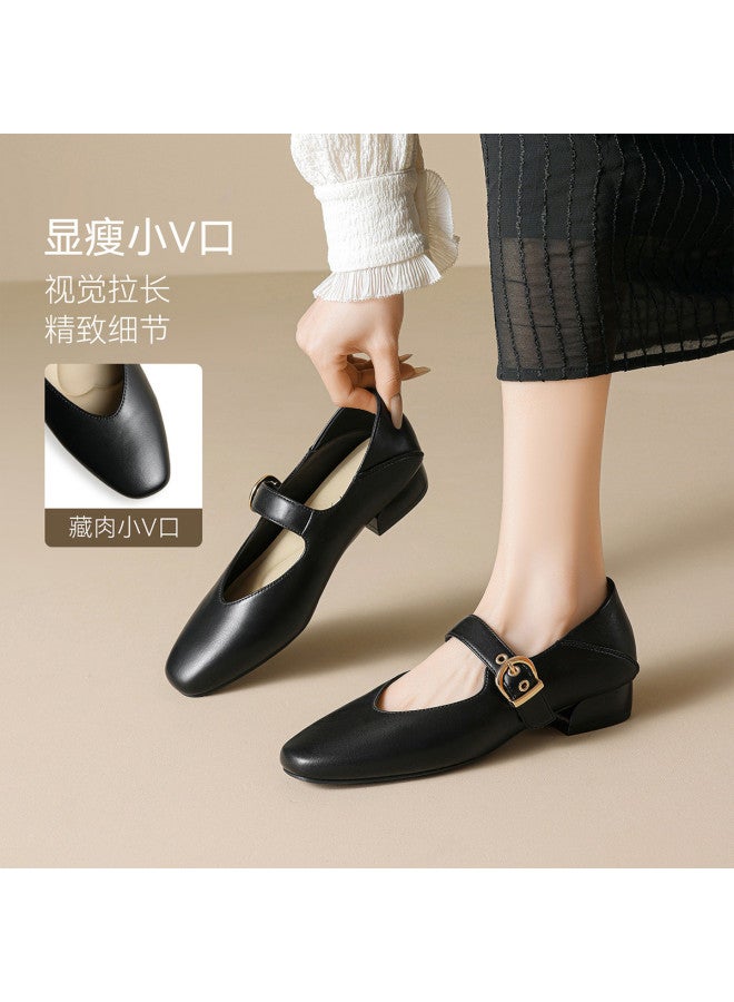 RED DRAGONFLY Spring 2026 New Arrival One-buckle Mary Jane Shoes Women's Two-way Wear Shallow Vocation Flat Shoes - Image 4