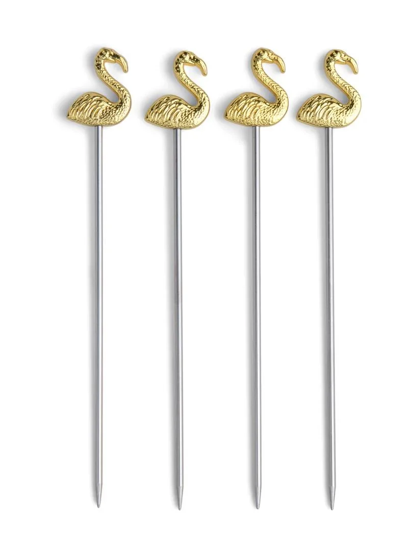 Here's How The Lily Flamingo Cocktail Picks - Set of 4