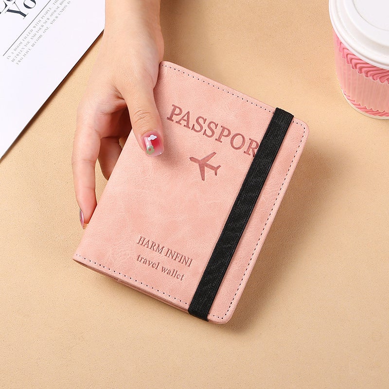Multifunctional Solid Color PU Leather Wallet, RFID Blocking Design Portable Daily Storage Purse for Cards Cash Coin Business Use - Image 1