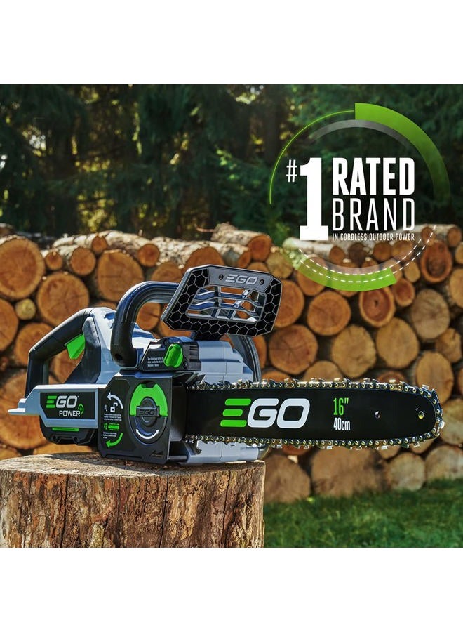 EGO Power+ CS1610 16-Inch 56V Lithium-ion Cordless Chainsaw-Battery and Charger Not Included, Black - Image 2