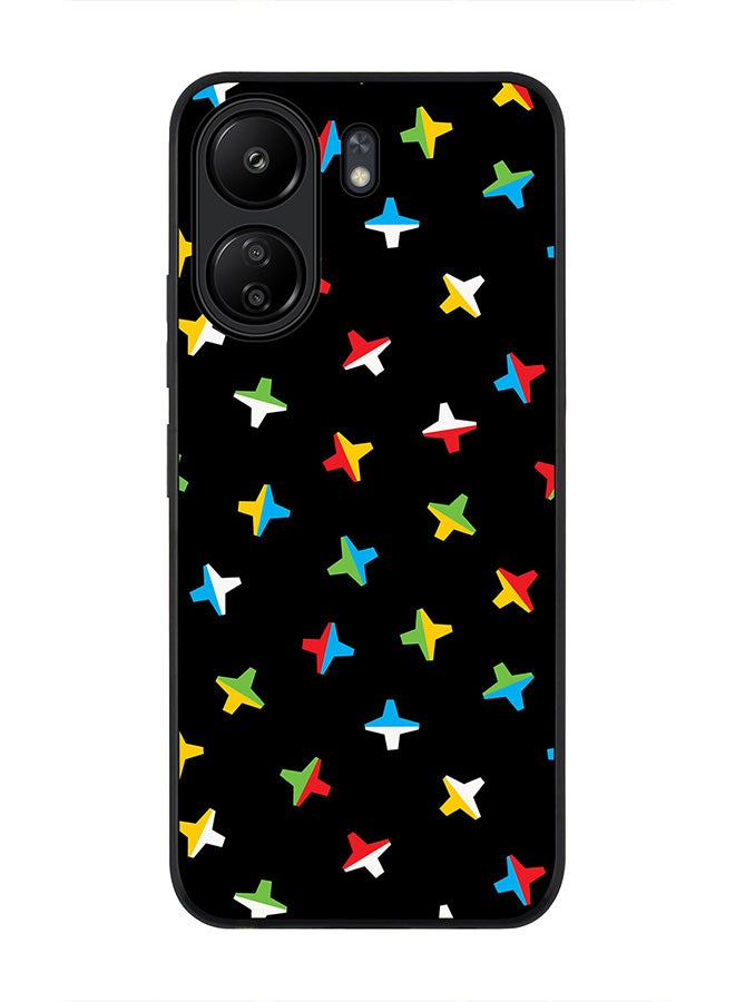 Stylizedd - Rugged Black Edge Case for Xiaomi Redmi 13C 4G, Slim fit Soft Case Flexible Rubber Edges Anti Drop TPU Gel Thin Cover - Twofaced Ex's - Image 1