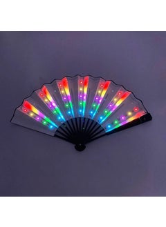 Zigver مروحة قابلة لإعادة الشحن مع ضوء LED لمروحة النادي الليلي في الصين عرض موسيقى DJ مروحة ملونة مضيئة مروحة يدوية ملفتة للانتباه على المسرح  - Image 3