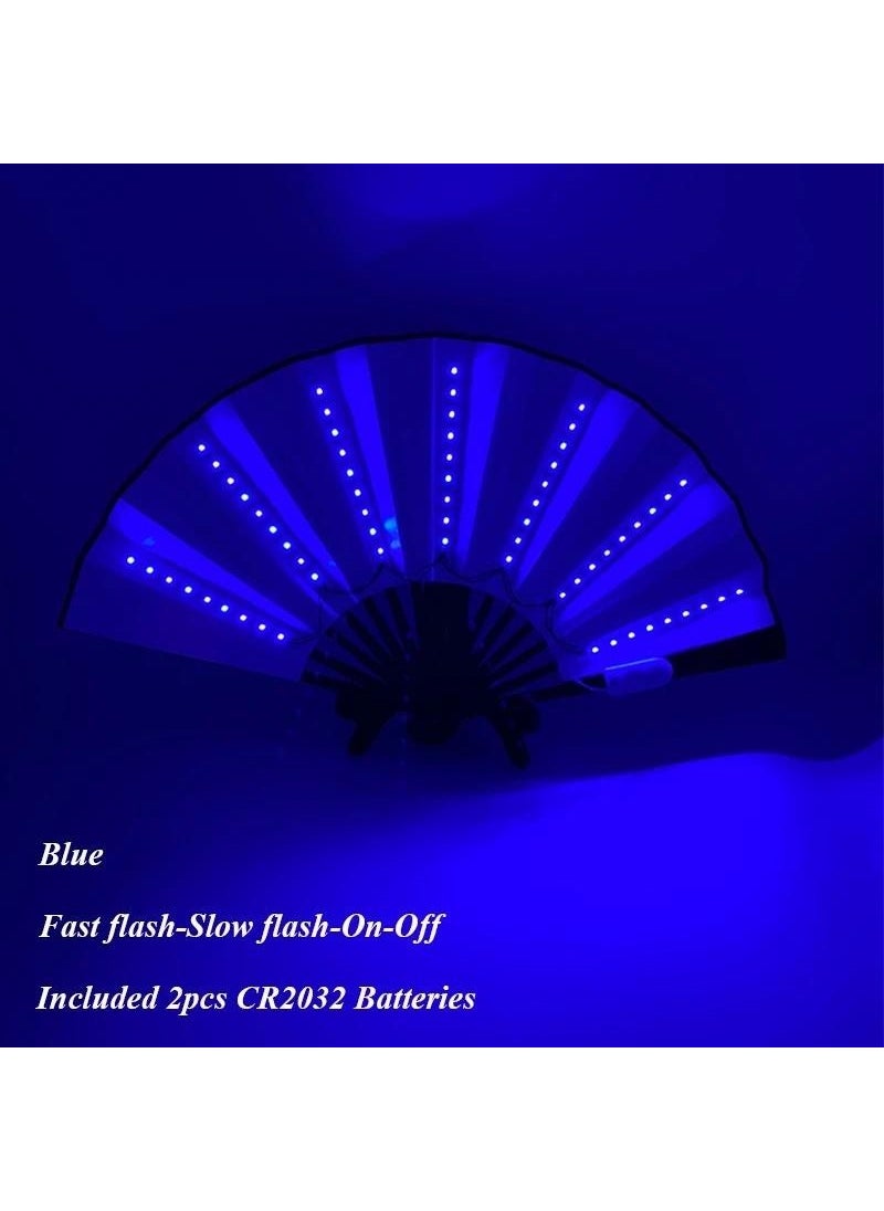 Zigver Rechargeable Fan LED Light Up Fan for China Nightclub DJ Music Show Fan Colorful Luminous Hand Fan Showy Stage  - Image 5