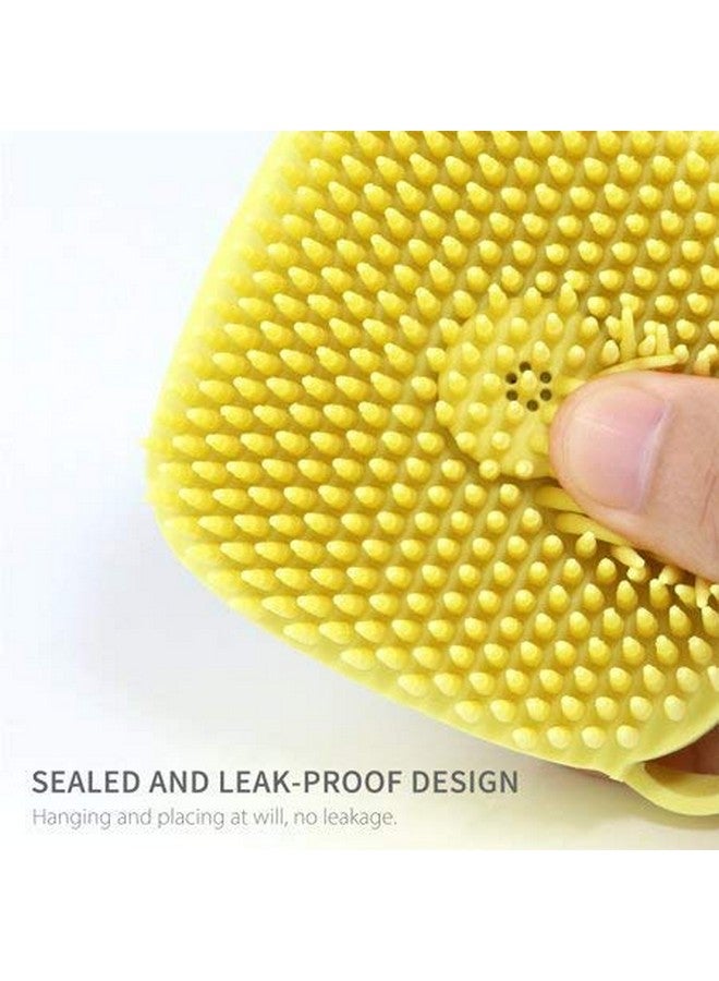 Vroxy Soft Silicone Body Brush with Shampoo Dispenser, Scrubber Easy to Clean, Massage Bath Brush (Multicolour) Pack of 1 (80 ML) - Image 2