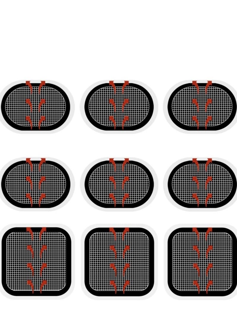Y&D Replacement Gel Pads Electrodes Self Adhesive Body Belt Pad for Tripe Fat Abdominal Muscle Strengthening Waistband Abs Toner Stimulator Trainer  - Image 1