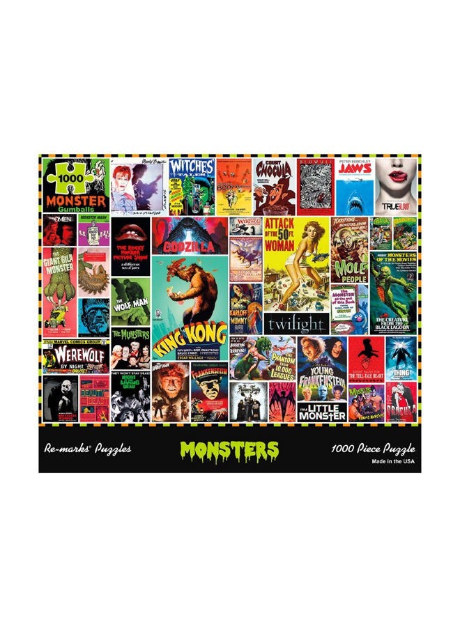 Re-marks Monsters 1000-Piece Jigsaw Puzzle - Image 1