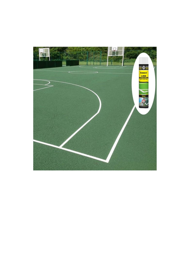 Asmaco Line Marking Acrylic Spray Paint for Road Marking, Tennis Courts, Golf Courses Sports Pitches, Football Ground & Parking Areas - 750 Ml - Image 2