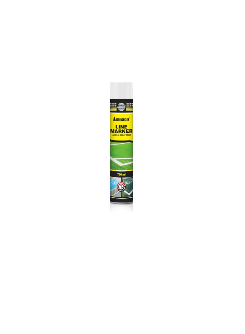 Asmaco Line Marking Acrylic Spray Paint for Road Marking, Tennis Courts, Golf Courses Sports Pitches, Football Ground & Parking Areas - 750 Ml - Image 1