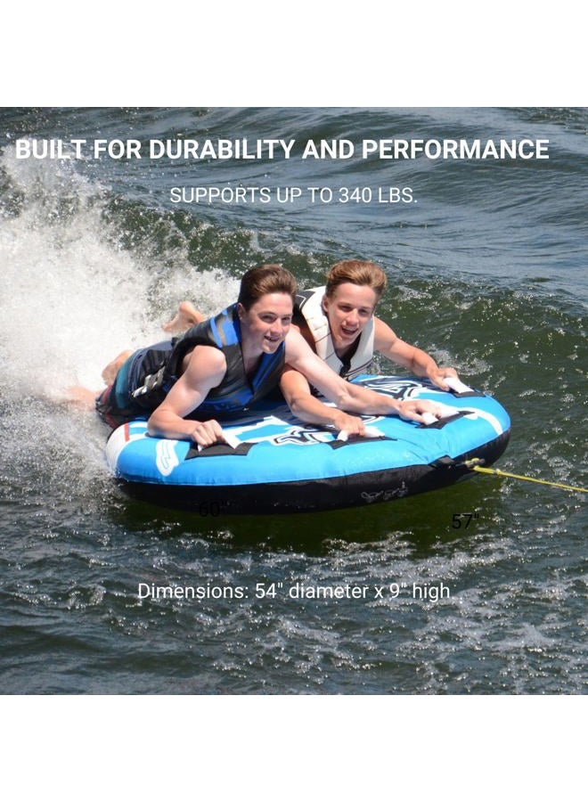 RAVE Sports Storm Boat Towable Tube for 1-2 Riders, blue, 54" x 9" - Image 4