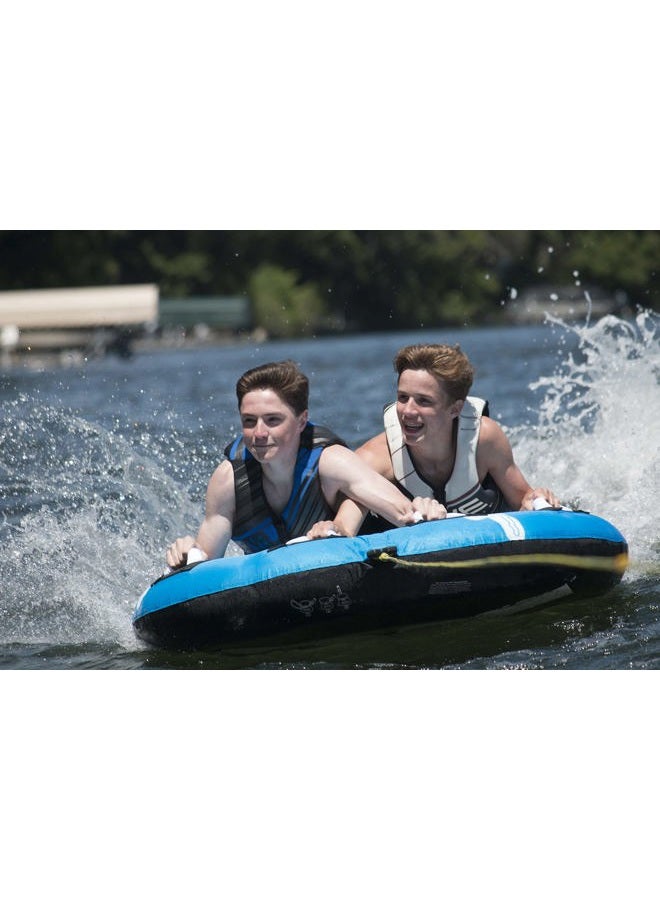 RAVE Sports Storm Boat Towable Tube for 1-2 Riders, blue, 54" x 9" - Image 2
