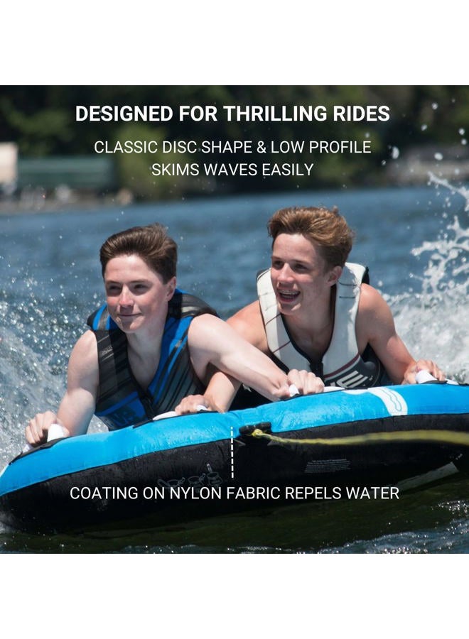 RAVE Sports Storm Boat Towable Tube for 1-2 Riders, blue, 54" x 9" - Image 5