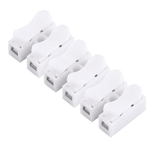 Hilitand 100pcs Spring Wire Connectors, 5A 220V 2 Pin Push Quick Wire Cable Connector White Wiring Terminal - Image 4