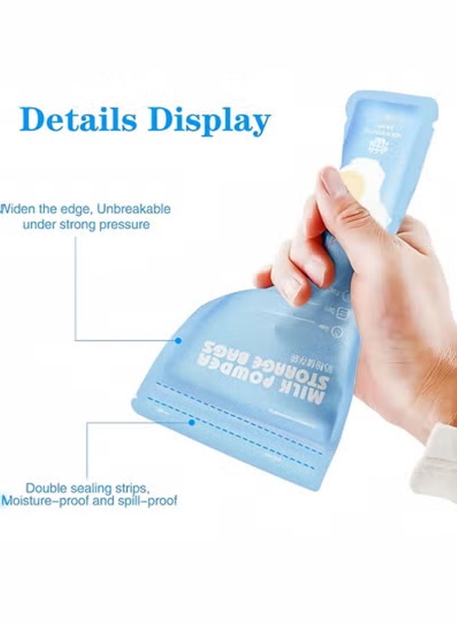 Vinnatsu 30PCS Portable Milk Powder Storage Bag Portable Baby Formula Storage Bag for Travel Holiday Outdoor Fresh Keeping Home Pouch Supplies Preservation Powder Milk Freezer Pouches Sealed Baby Disposable Milk Powder Pouches Blue - Image 3