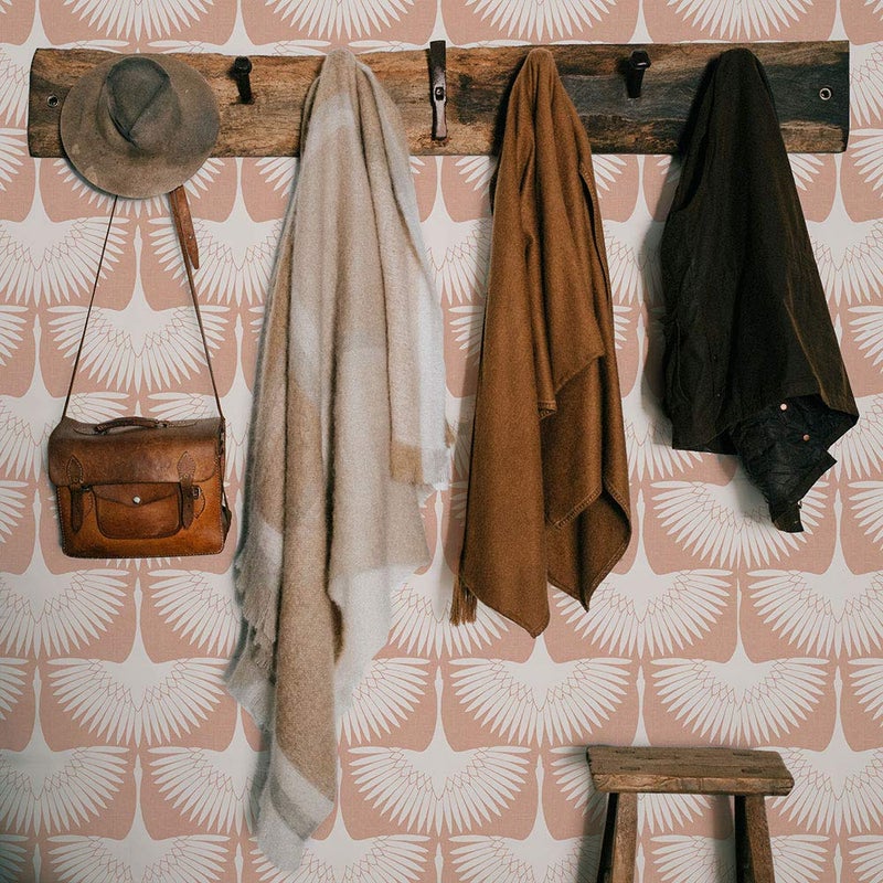 Tempaper x Genevieve Gorder Sahara Blush Feather Flock Removable Peel and Stick Wallpaper, 20.5 in X 16.5 ft, Made in the USA - Image 3