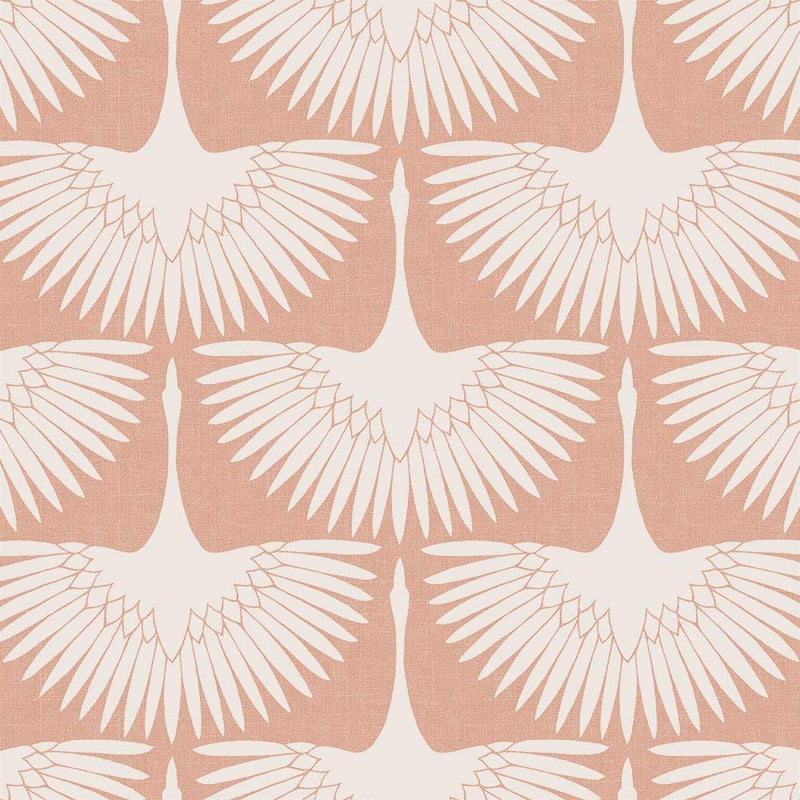 Tempaper x Genevieve Gorder Sahara Blush Feather Flock Removable Peel and Stick Wallpaper, 20.5 in X 16.5 ft, Made in the USA - Image 1