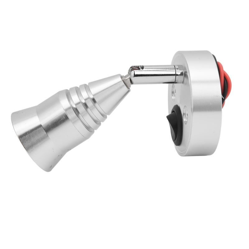مصباح قراءة LED للمركبات الترفيهية (RV) 12 فولت: أبيض دافئ 2700-3200 كلفن، قابل للتعديل والانعطاف في الاتجاه - مصباح متعدد الوظائف وسهل التركيب لمناطق داخلية المركبات الترفيهية، الشاحنات، القوارب، والعربات التخييمية - Image 4