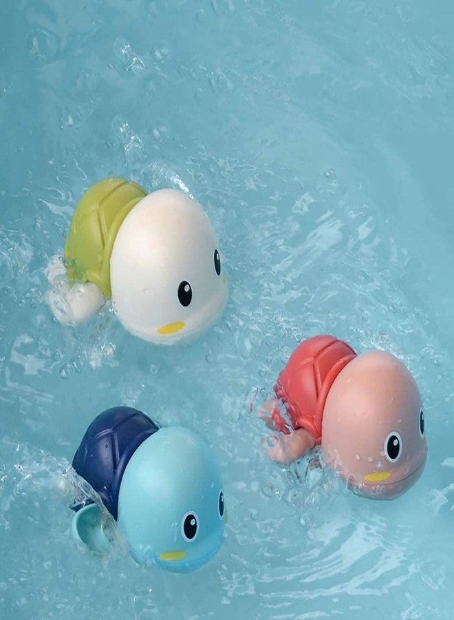 Parshya Floating Cartoon Shower & Scrub Little Tortoise, Bath Animal Turtle Toys for Baby and Kids - Multicolor. (Pack of 2pcs) - Image 2