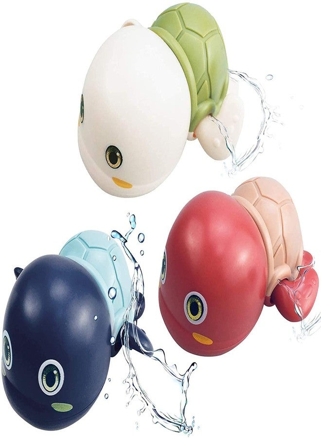 Parshya Floating Cartoon Shower & Scrub Little Tortoise, Bath Animal Turtle Toys for Baby and Kids - Multicolor. (Pack of 2pcs) - Image 1