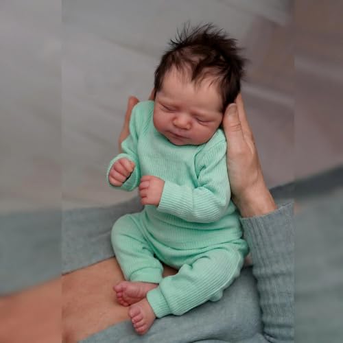 SCOM Reborn Baby Dolls Girl 18 Inch Full Body Vinyl Realistic Sleeping Newborn Poseable Washable HandRooted Hair with Accessories Gift Set for Kids 3 - Image 1