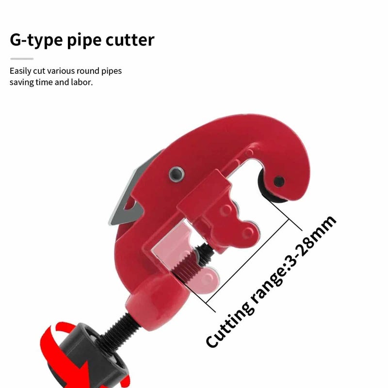 UPTODATETOOLS Tube Cutter 328mm Flaring Tool Kit Tube Expander Expansion Mouthparts Pipe Cutter Reamer Device For Copper Tube Flaring Tools - Image 5