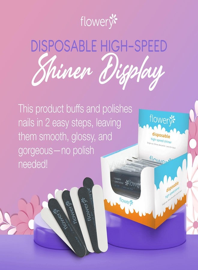Flowery Disposable High Speed Shiner Display, Nail Polishing Buffer, Prep, Shape and Smooth Nails - Image 3