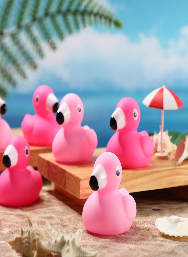 Jerify 100 Pcs Flamingo Rubber Duck Bulk Rose Pink Light Pink Flamingo Bath Floating Ducks Summer Beach Rubber Ducks for Shower Duck Party Favors Decor Prize with Storage Bag - Image 4