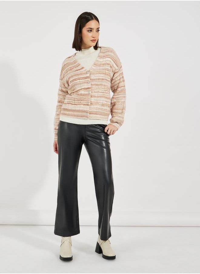 Styli - Regular Fit Ombre Knit Button Down Cardigan - Image 1