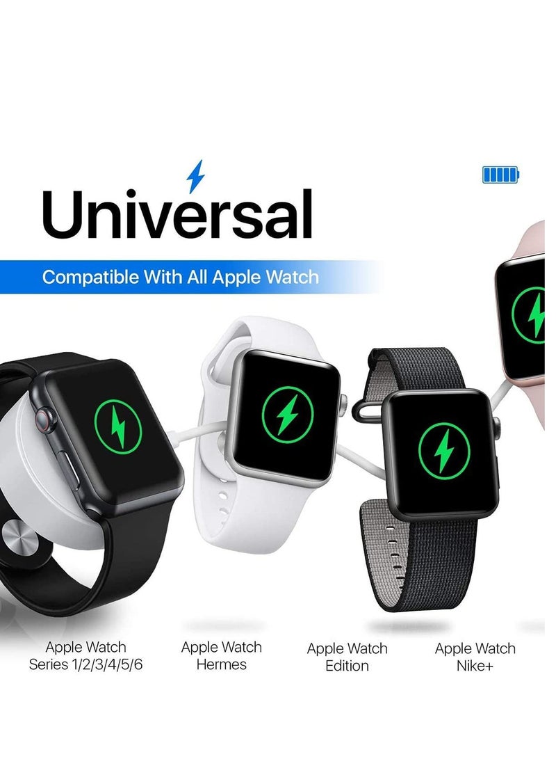 Magnetic Wireless Charging Dock Portable Smart USB Watch Charger Cable For Apple iWatch (Series 7/6/5/4/3/2) Apple watch For iPhone - White - Image 3